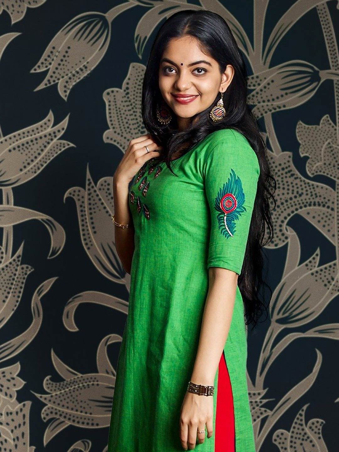 Pakistani Suit Handmade Dress Beautiful Peacock Feather Print Kurti With  Pant and Malmal Dupatta Set for Women and Girls - Etsy